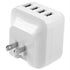 Startech.com USB4PACWH 4-Port USB Wall Charger 34 6.8A White