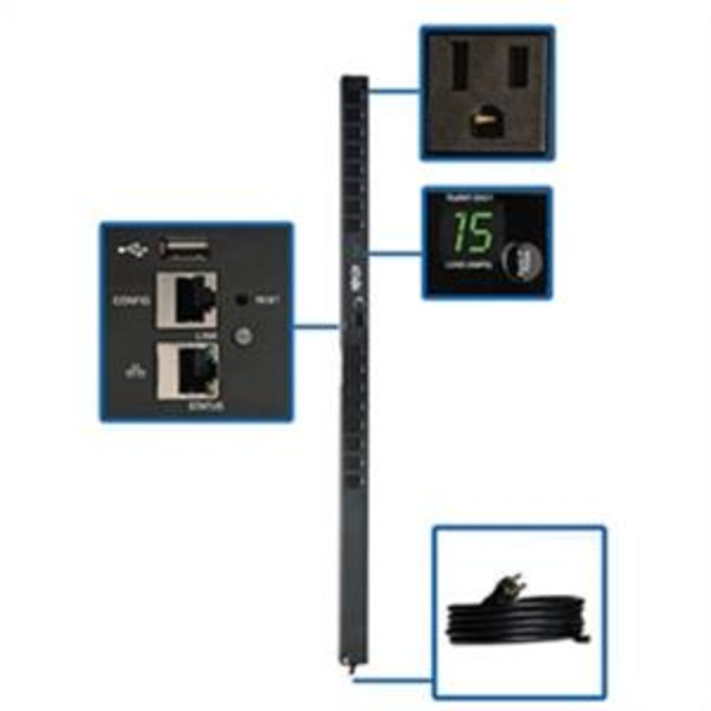 Tripp Lite PDUMV15NETLX PDU 1.4kW 16 Outlet Switched Power Distribution Unit