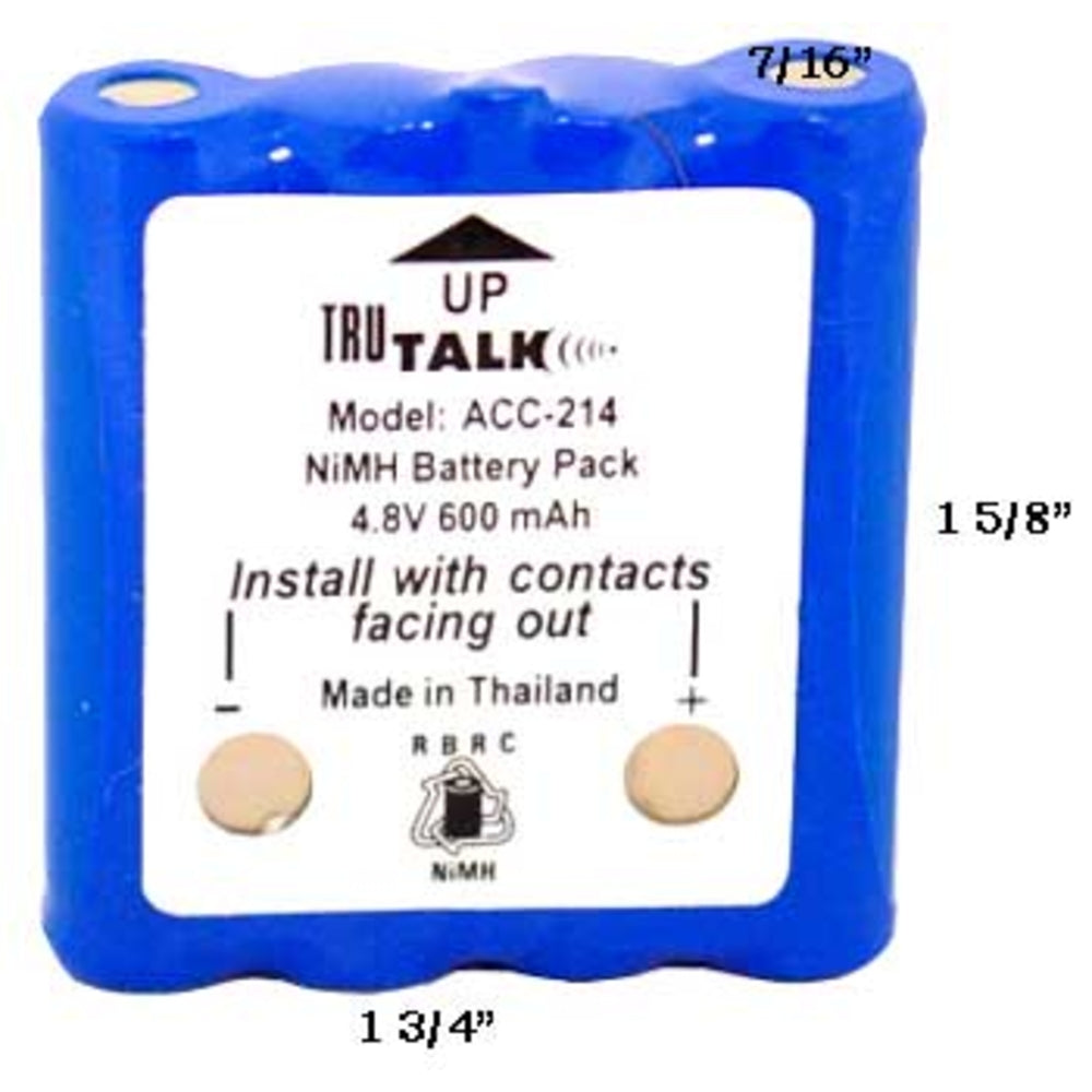 Maxon ACC214 TK14VWX Battery - 600mAh NiMH Replacement Image 1