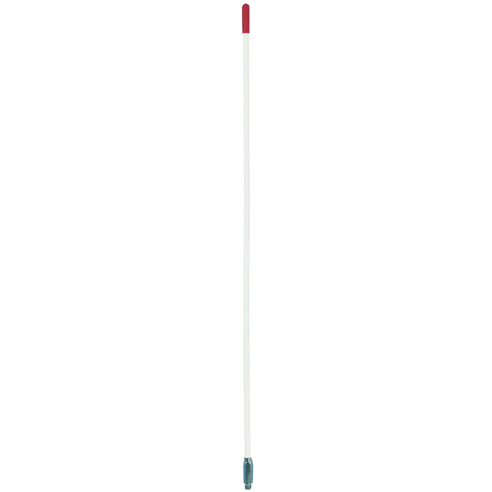 Accessories Unlimited AU24-W 4' Fiberglass CB Antenna 3/8" x 24" Threads - White Image 1