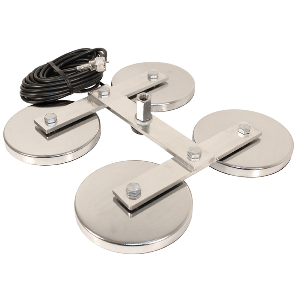 Procomm PCTM54 5" Quadruple Magnet Mount Stud with 15' RG58 Cable Image 1