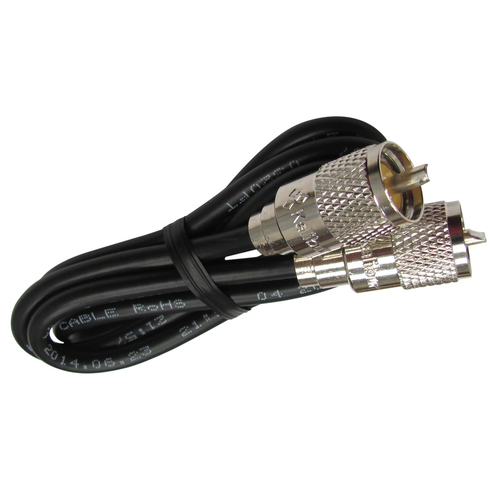 Procomm PP8X25-BLK Coax Cable, 25' RG8X, Black, PL259 Connectors Image 1
