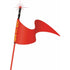 Firestik SR3-R Red Strobe Ready Stik 3/8"X24 Threaded Base with Safety Flag Image 1