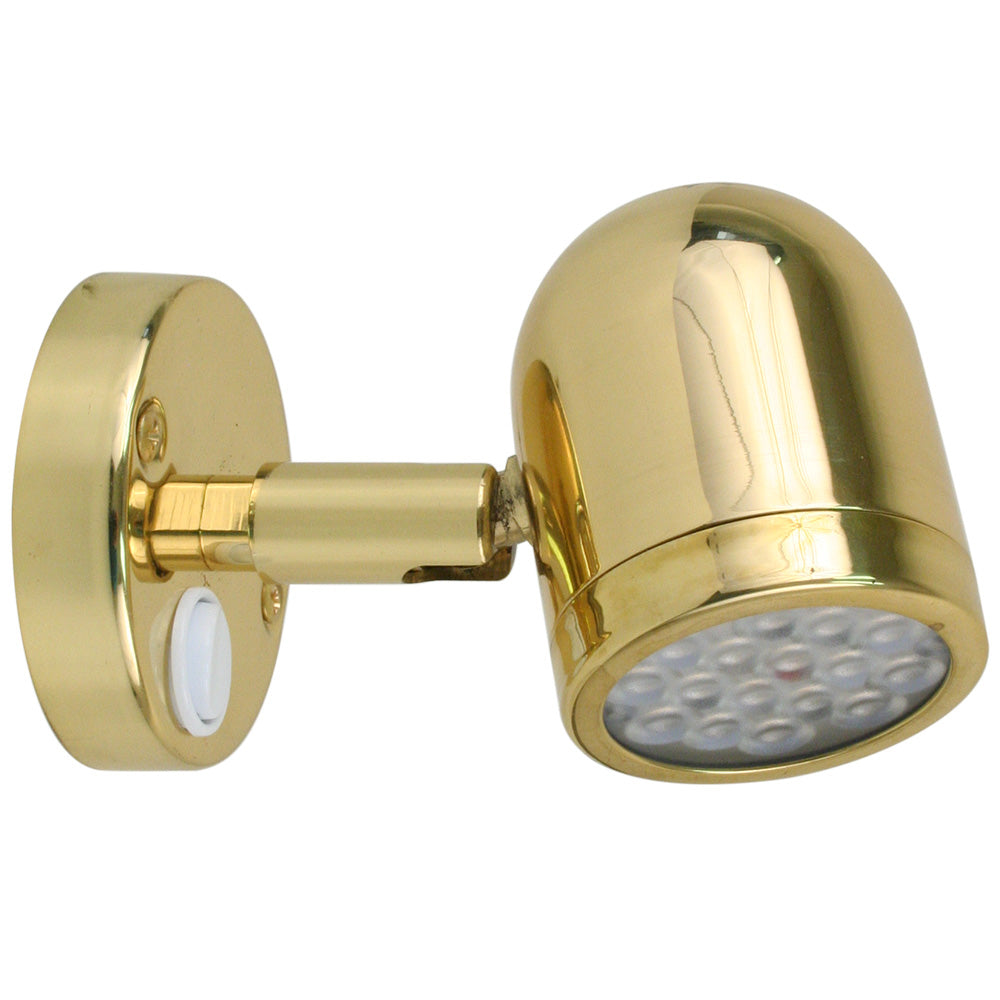 Scandvik 19052P Reading Light Brass Led 8-30V Image 1