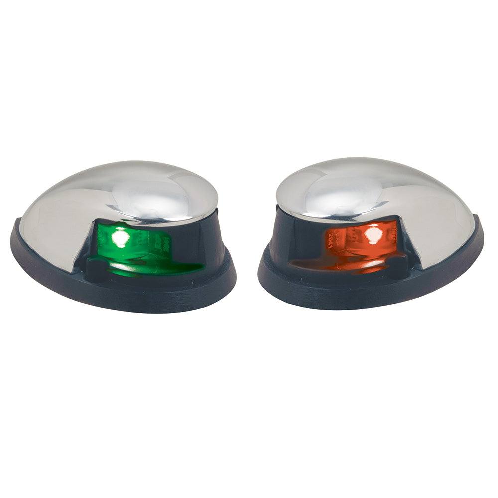 Perko 0648DP0CHR Red/Green Side Lights - Chrome Plated Zinc - Pair Image 1
