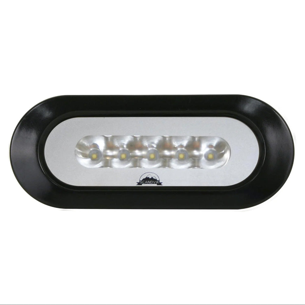 Scandvik 41356P Flush Mount Spreader Light Black LED Bulbs Image 1