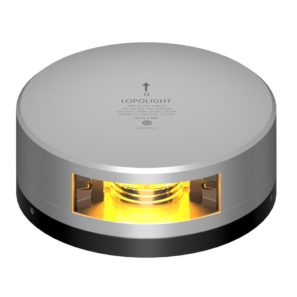 Lopolight 201-013-Fb Towing Light Yellow 2NM Silver Housing FB Base Image 1