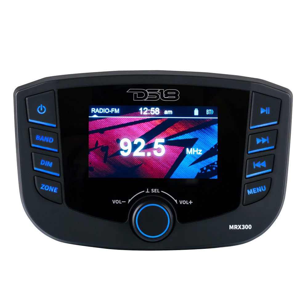 Ds18 MRX300 Marine Headunit TFT Screen Bluetooth RDS 4V 3 Zones