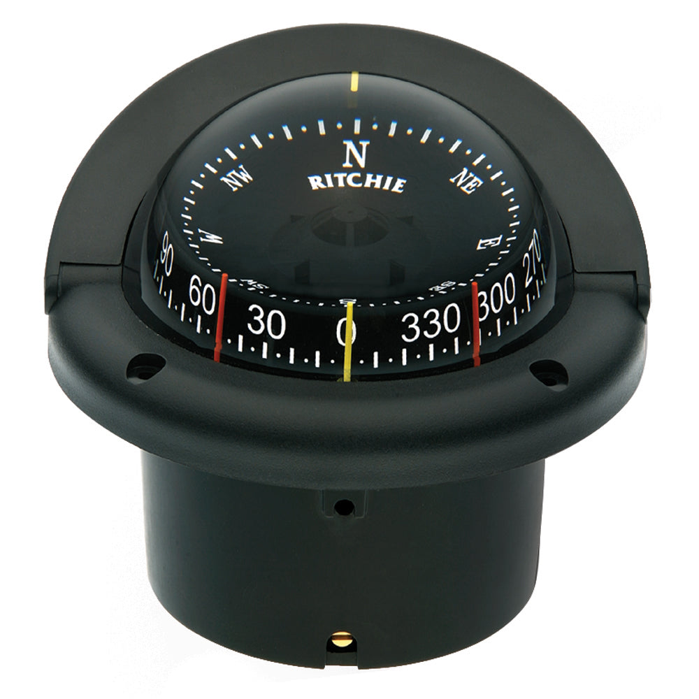Ritchie Compasses Hf-743 Compass Flush Mount 3.75" Combi Black Image 1