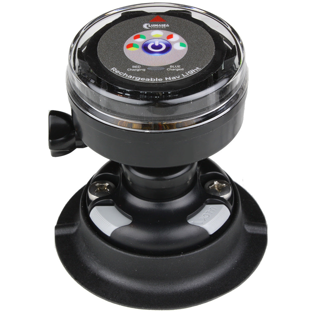 Lunasea LLB-72BK-UB-01 Portable Navigation Light with RailBlaza Quikport Mount Image 1
