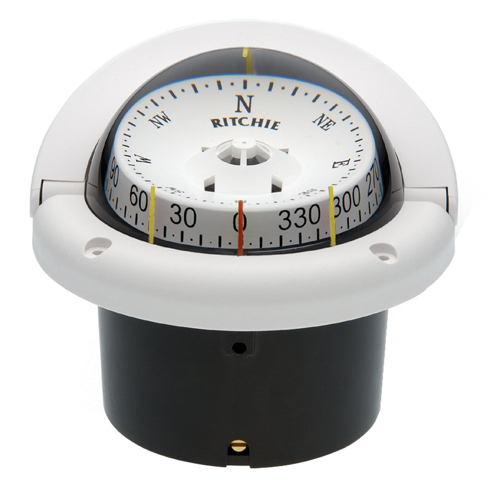 Ritchie Hf-743W Helmsman Compass Flush Mount White Image 1