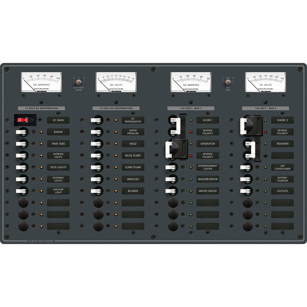 Blue Sea Systems 8086 Ac 3 Sources +12 Positions/Dc Main +19 Position Toggle Image 1