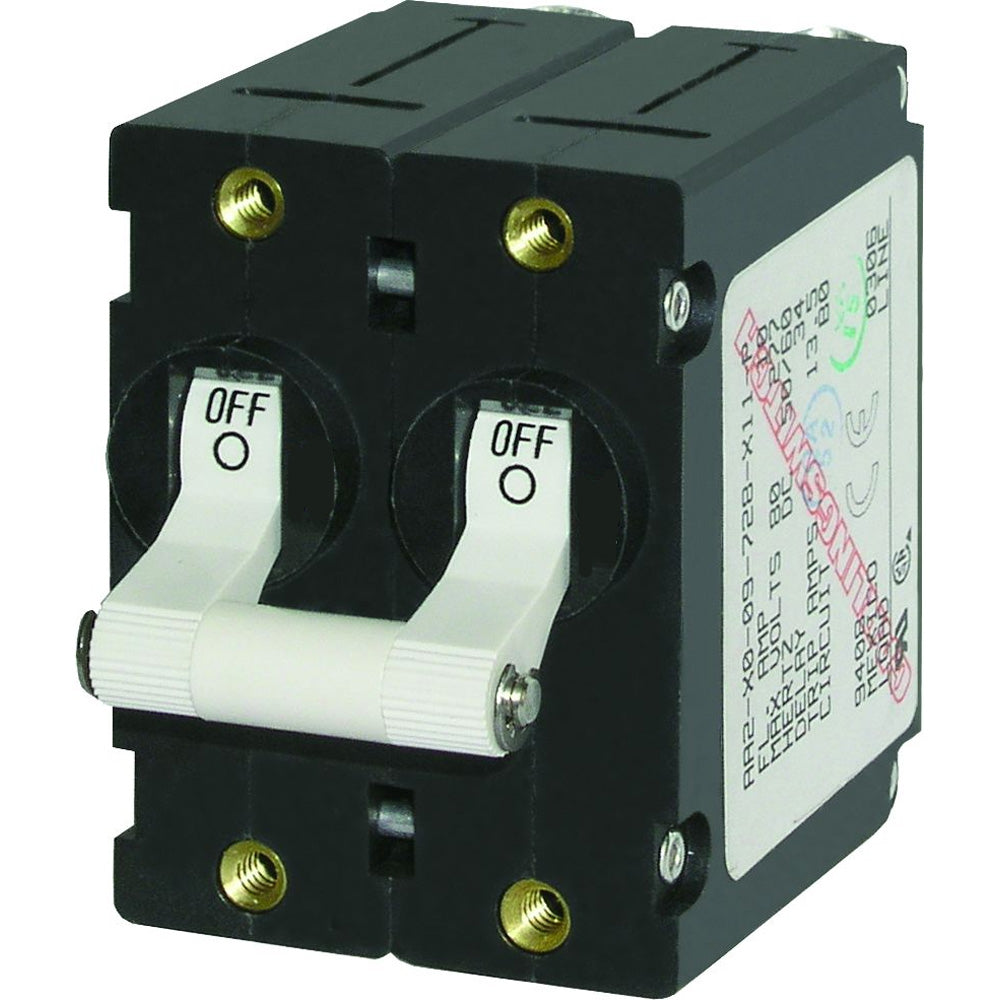 Blue Sea Systems 7233 A-Series Double Pole Toggle 10Amp White Image 1