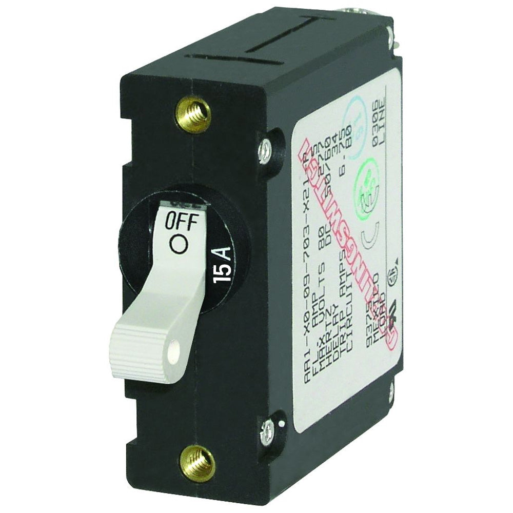 Blue Sea Systems 7210 AC/DC Single Pole Magnetic Circuit Breaker 15Amp Image 1