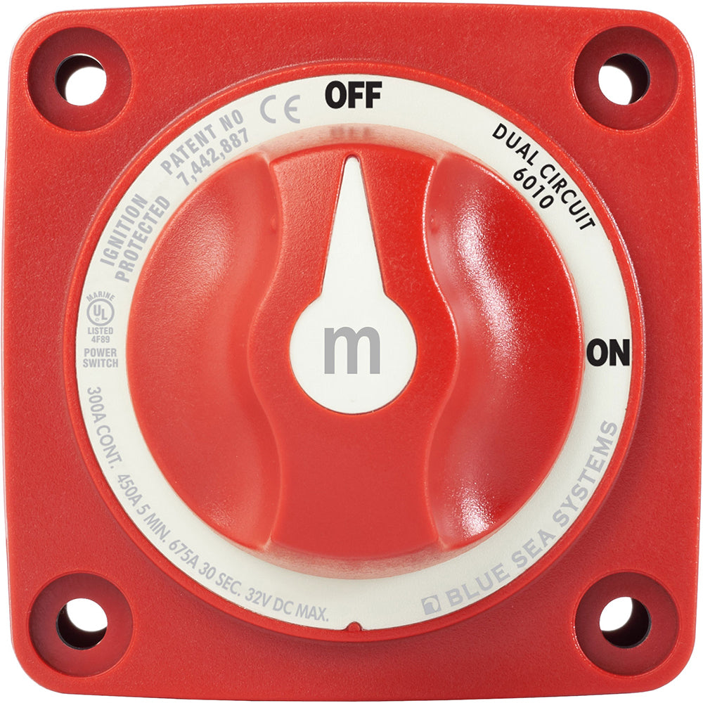 M SERIES DUAL CIRCUIT PLUS BATTERY SWITCH (BLUE SEA SYSTEMS)