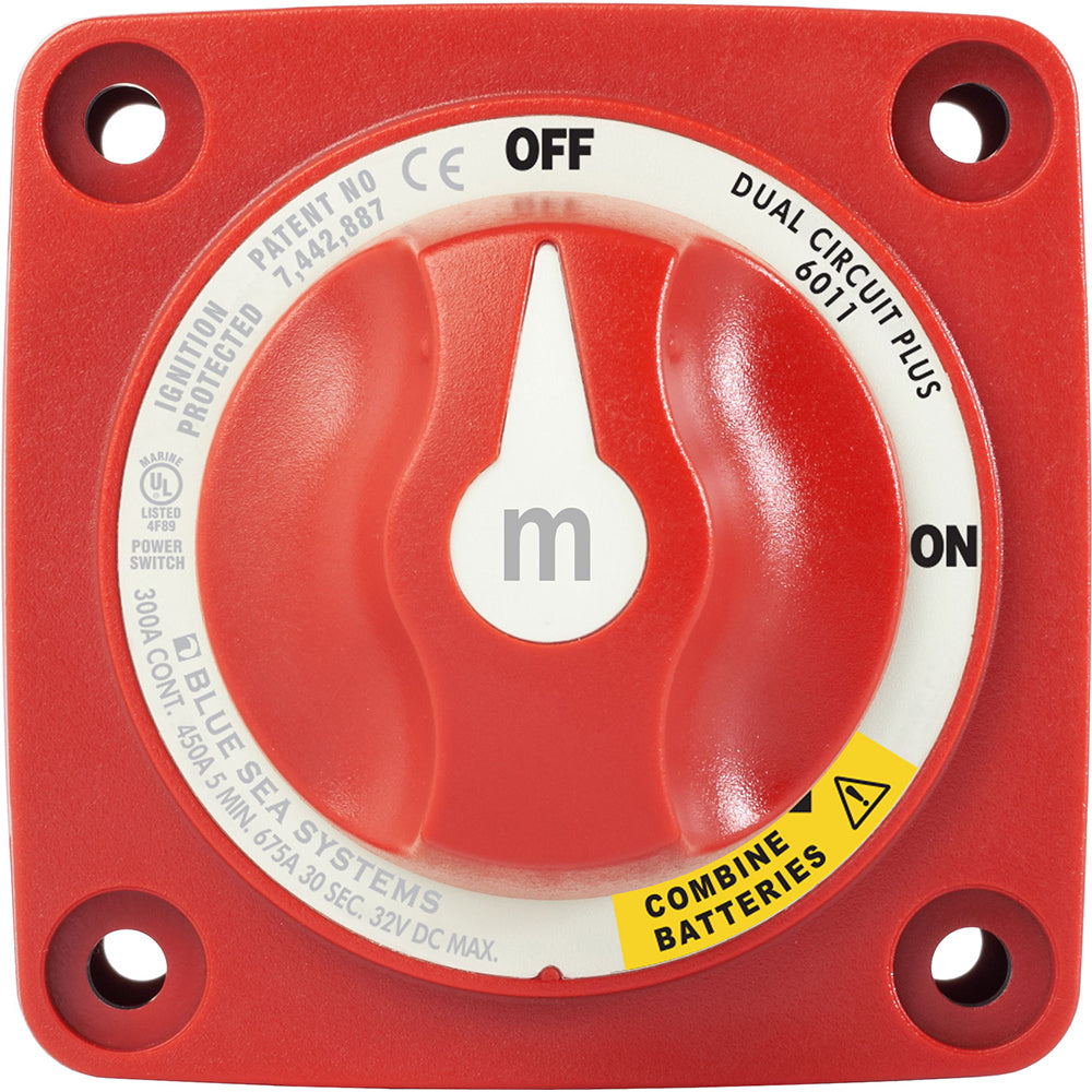 M SERIES DUAL CIRCUIT PLUS BATTERY SWITCH (BLUE SEA SYSTEMS)