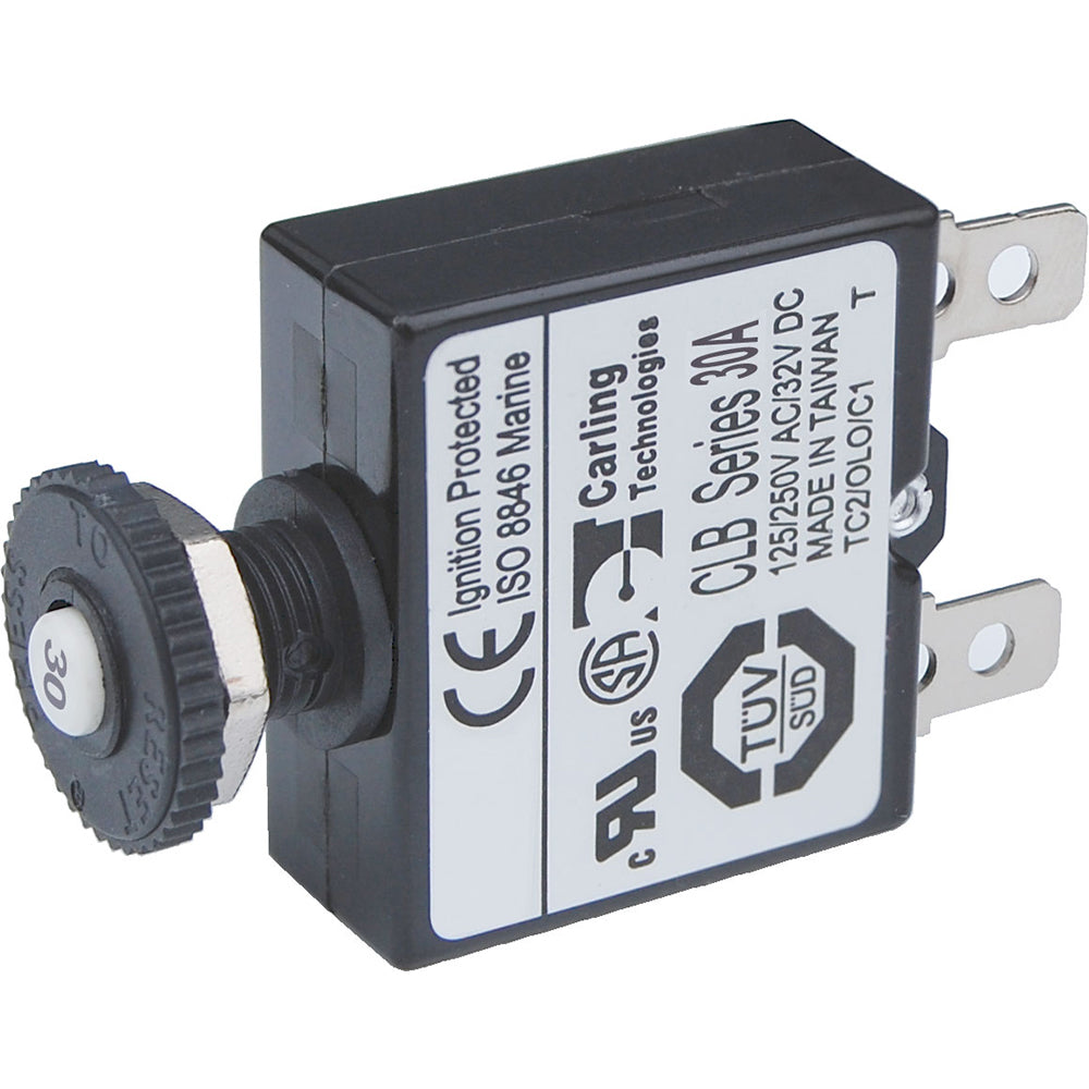 BLUE SEA SYSTEMS 7059 Push Button Reset Only Quick Connect Circuit Breaker Image 1