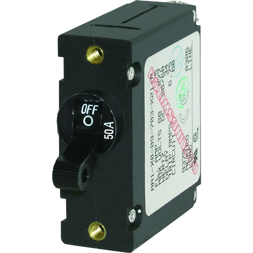 Blue Sea Systems 7228 Ac / Dc Single Pole Magnetic World Circuit Breaker 50 Amp Image 1