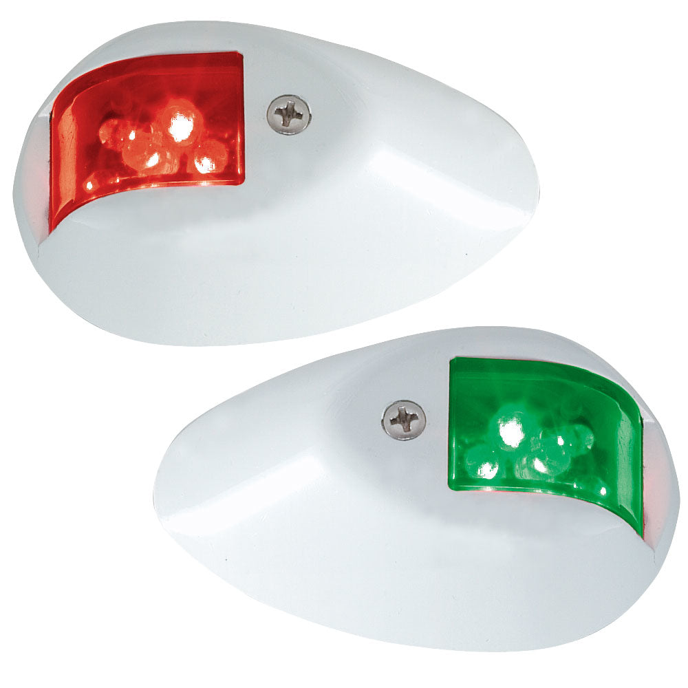 Perko 0602DP2WHT LED Side Lights 24V White Epoxy Coated - Vertical Mount Image 1