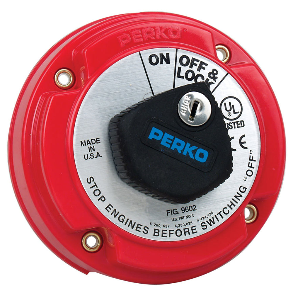 Perko 9602Dp Medium Duty Main Battery Disconnect Switch Key Lock Image 1