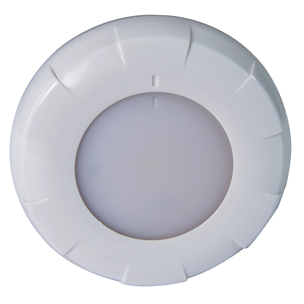 Lumitec 101075 Aurora Led Dome Light White Finish White/Blue Dimming Image 1