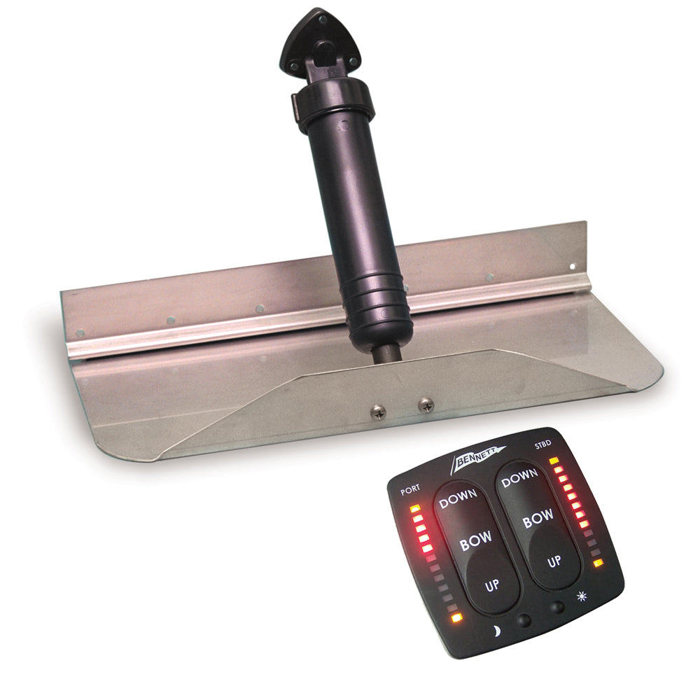 Bennett Marine 189EIC Trim Tab Kit 18" x 9" Electronic Indicator Switch Image 1