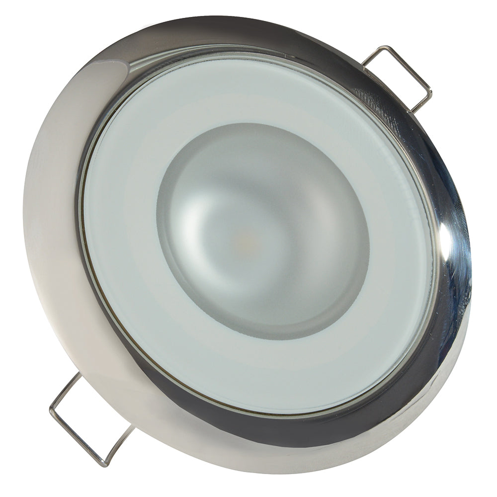 Lumitec 113113 Mirage Flush Mount Down Light Glass Finish/Polished Ss Bezel Image 1