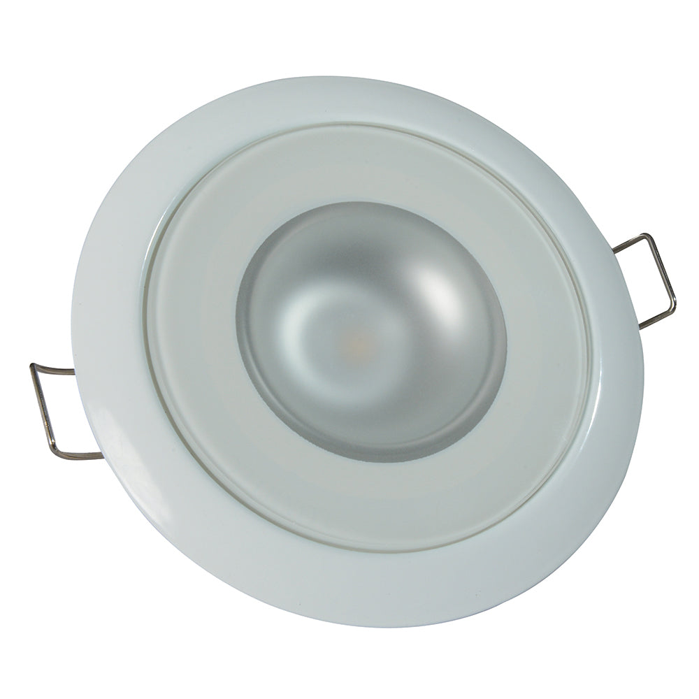 Lumitec 113122 Mirage Flush Mount Down Light Glass Finish/White Bezel White/Red Dimming Image 1