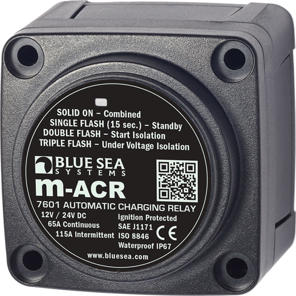 Blue Sea Systems 7601-Bss M-Series Automatic Charging Relay 12/24Vdc 65A Image 1
