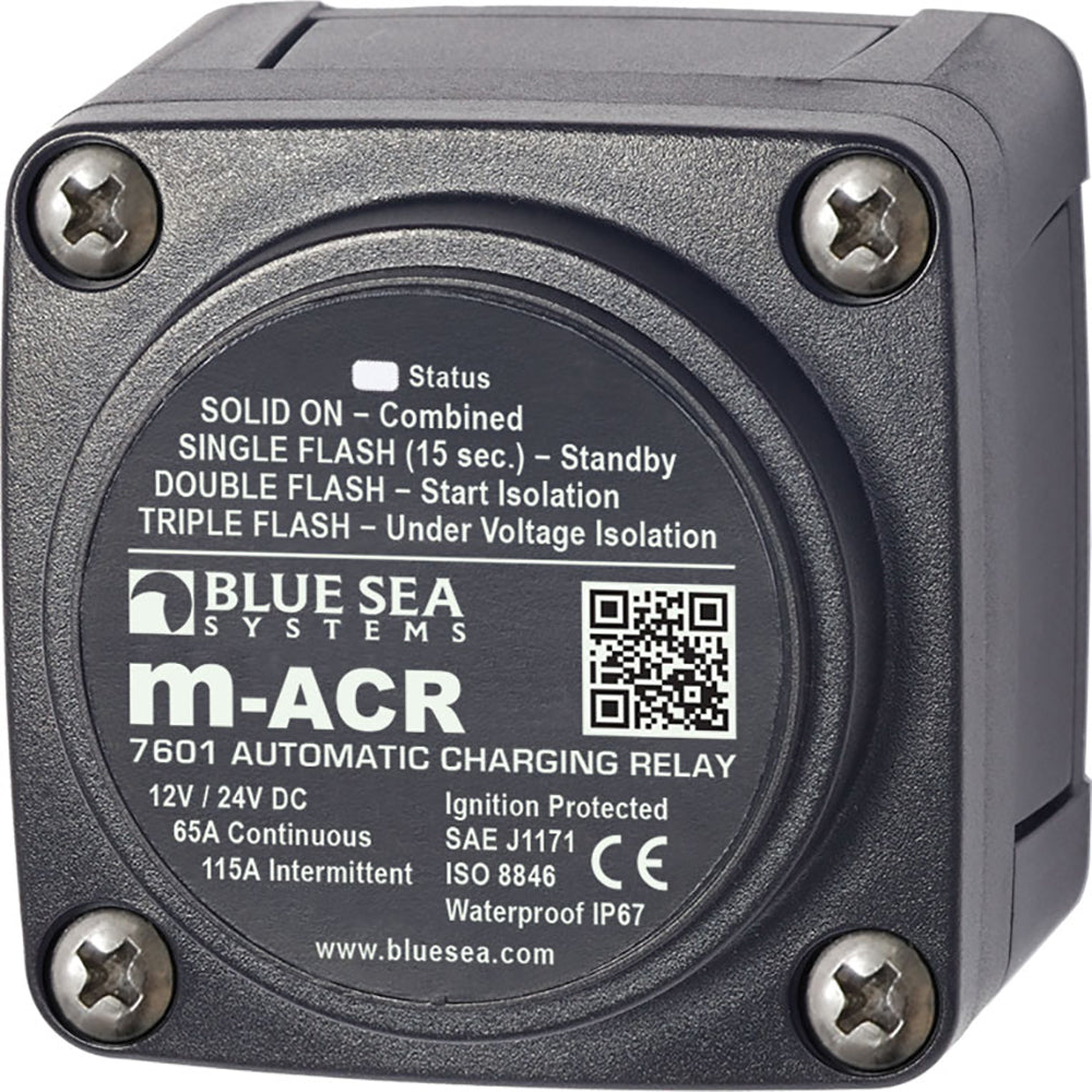Blue Sea Systems 7601-Bss M-Series Automatic Charging Relay 12/24Vdc 65A