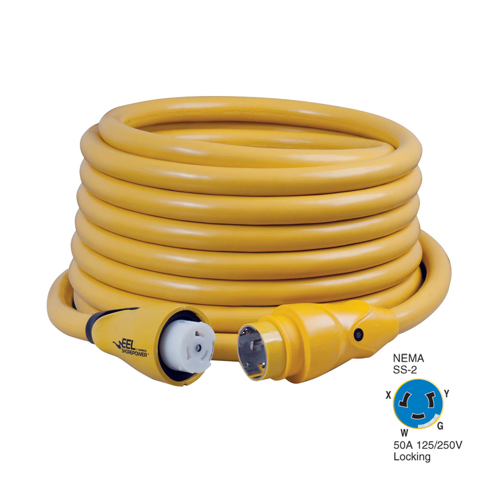 Marinco Cs504-50 Eel 50A 125V/250V Shore Power Cordset 50' Yellow Image 1