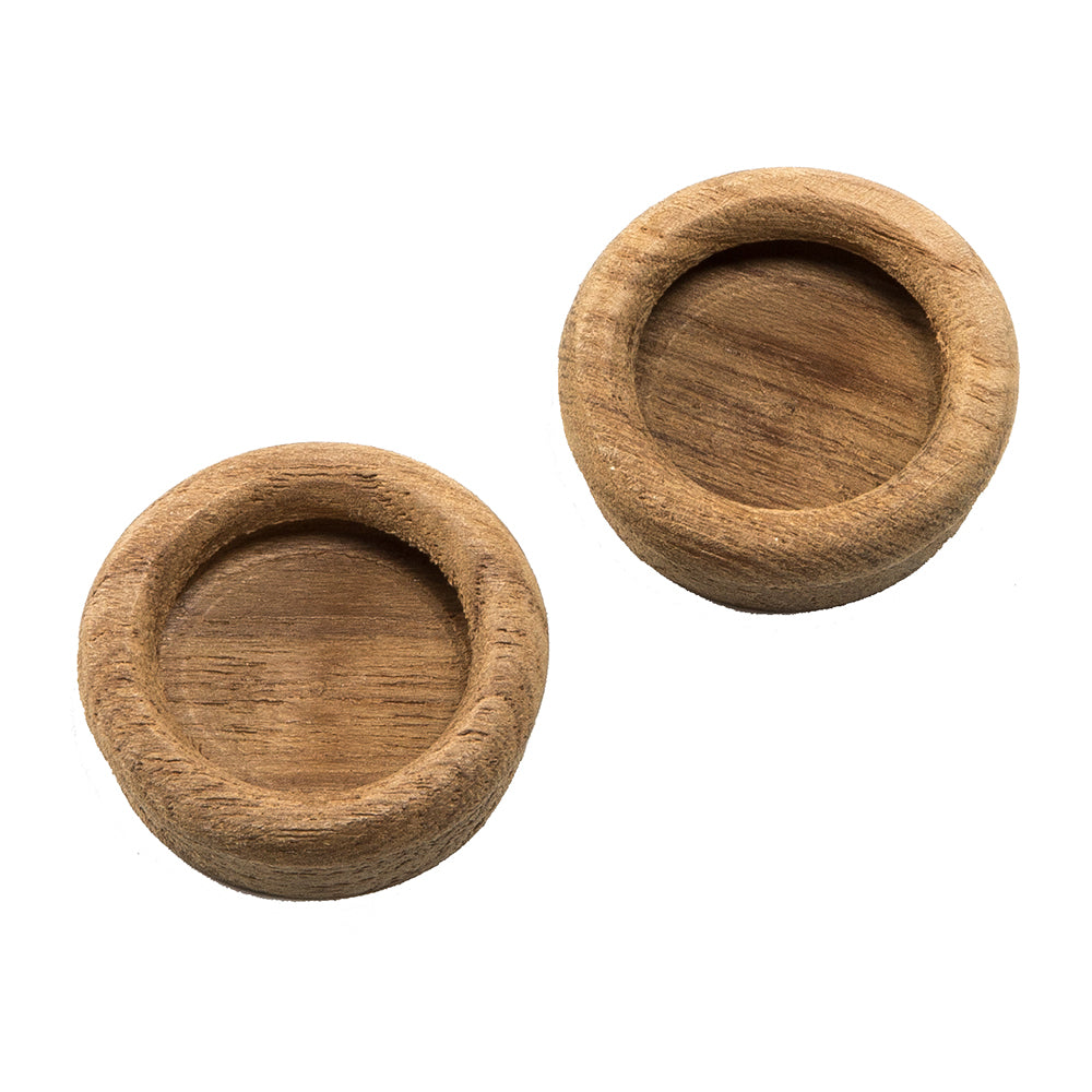 Whitecap 60127-A Teak Round Drawer Pull 1-3/8" 2 Pack Image 1