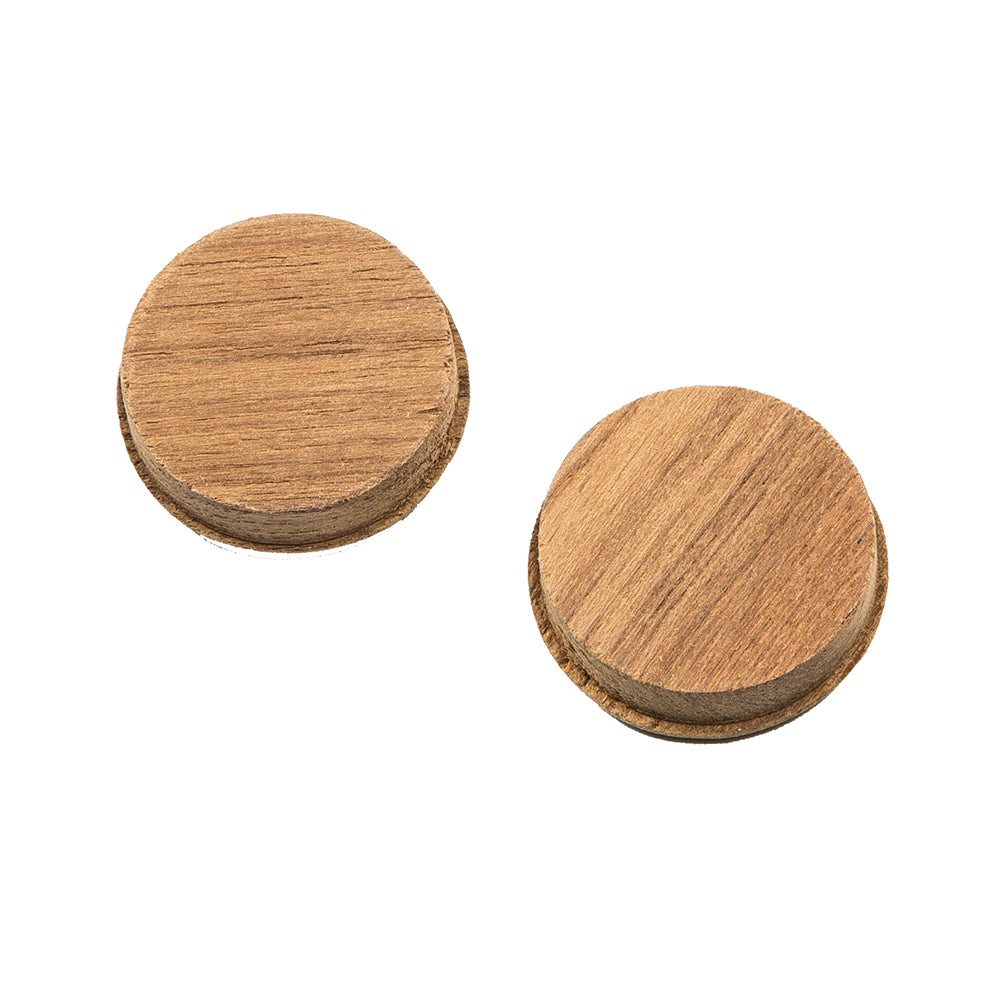 Whitecap 60127-A Teak Round Drawer Pull 1-3/8" 2 Pack