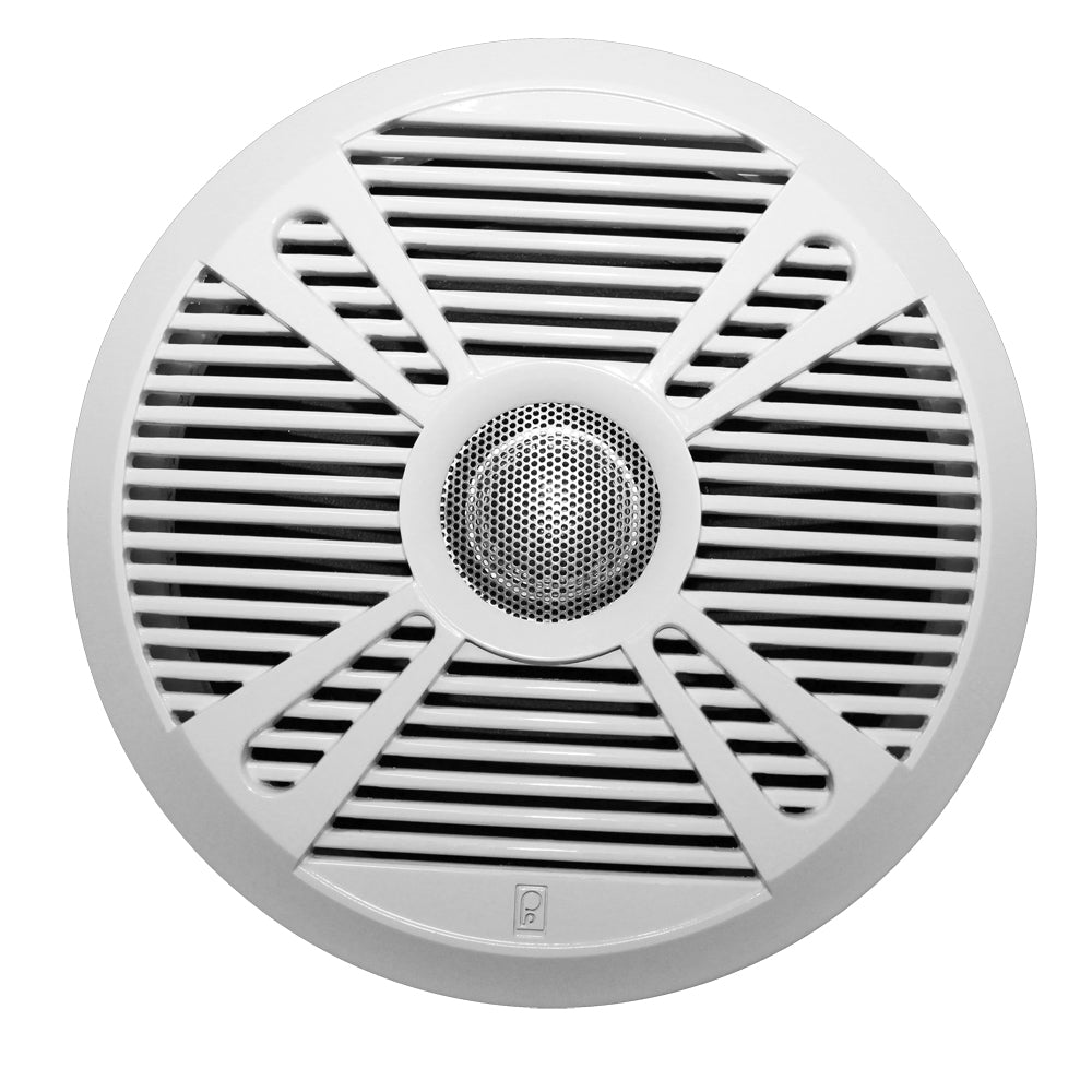 Poly-Planar Ma7065 6.5" 2-Way Marine Speaker 2 Grills White And Graphite Image 1