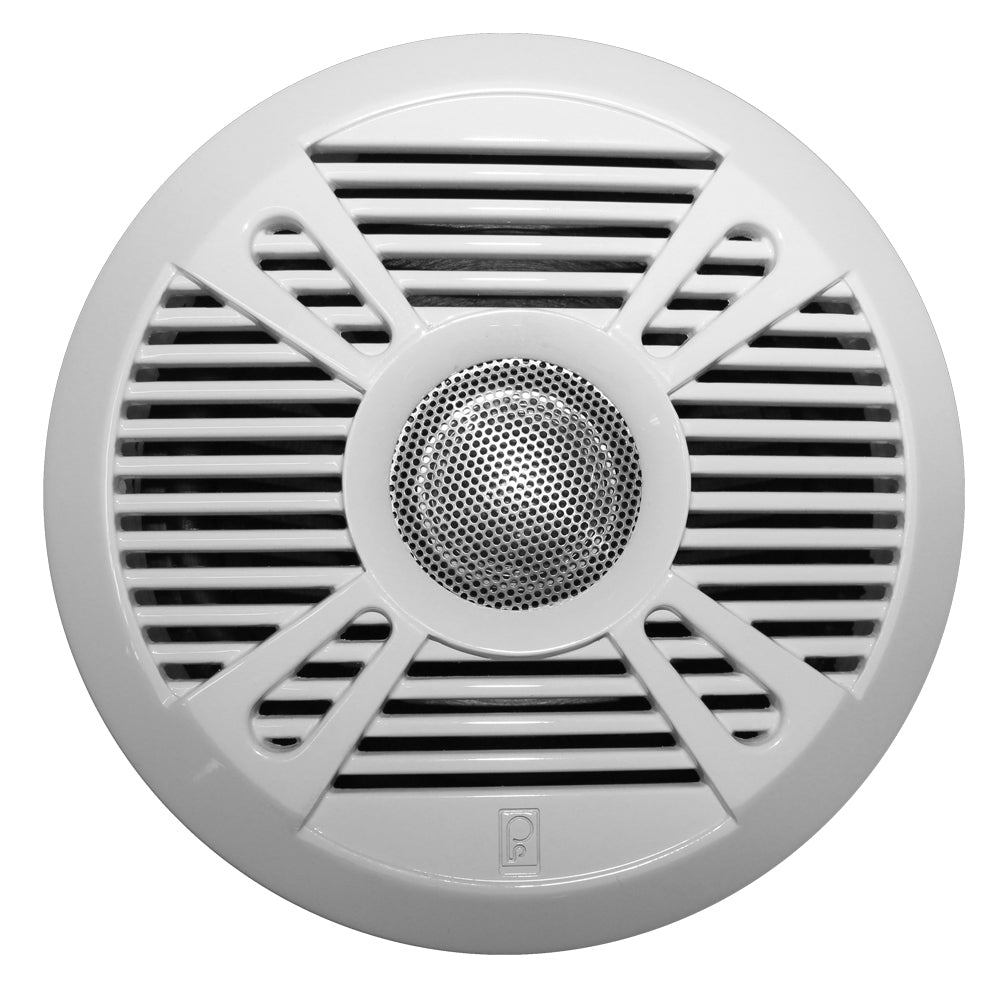 Poly-Planar Ma7050 5" 2-Way Marine Speaker 2 Grills White And Graphite Image 1