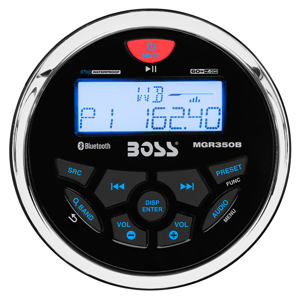 Boss Audio Mgr350B Marine Gauge Style Radio Mp3/Cd/Am/Fm/Rds Receiver Image 1