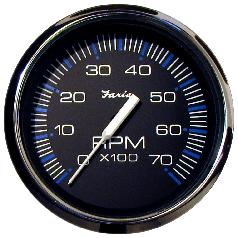 Faria Beede Instruments 33718 Chesapeake Black Ss 4" Tachometer 7 000 Rpm Gas Image 1