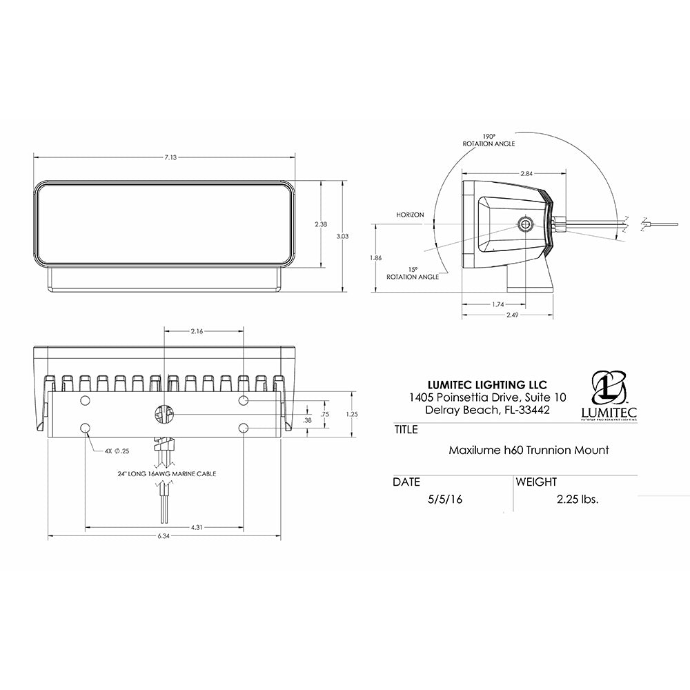 MAXILLUME H60 FLOOD LIGHT (LUMITEC)