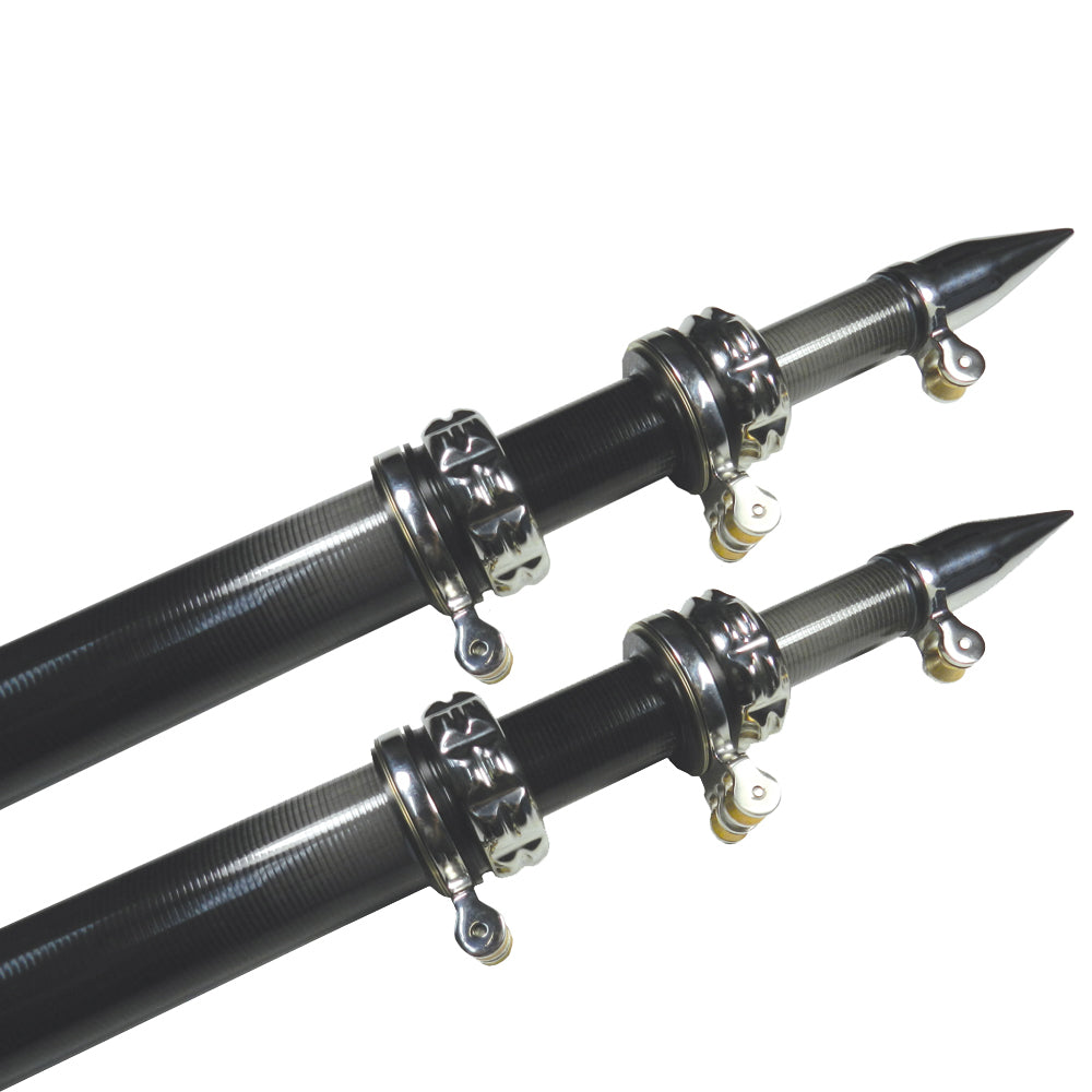 Taco Marine Ot-3160Cf 16' Carbon Fiber Outrigger Poles Pair Black Image 1