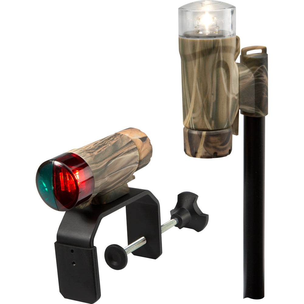 Attwood 14191-7 Clamp-On Portable LED Light Kit - Realtree Max-4 Camo Image 1