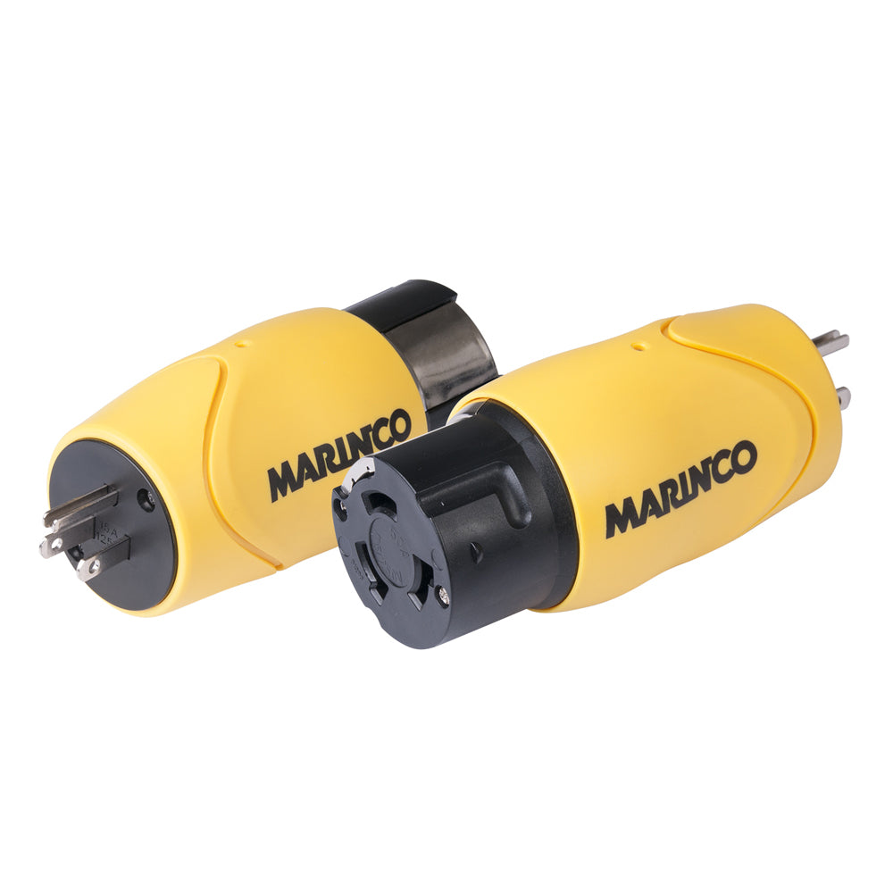 Marinco S15-504 Straight Adapter 15A Male Blade To 50A 125/250V Female Locking Image 1