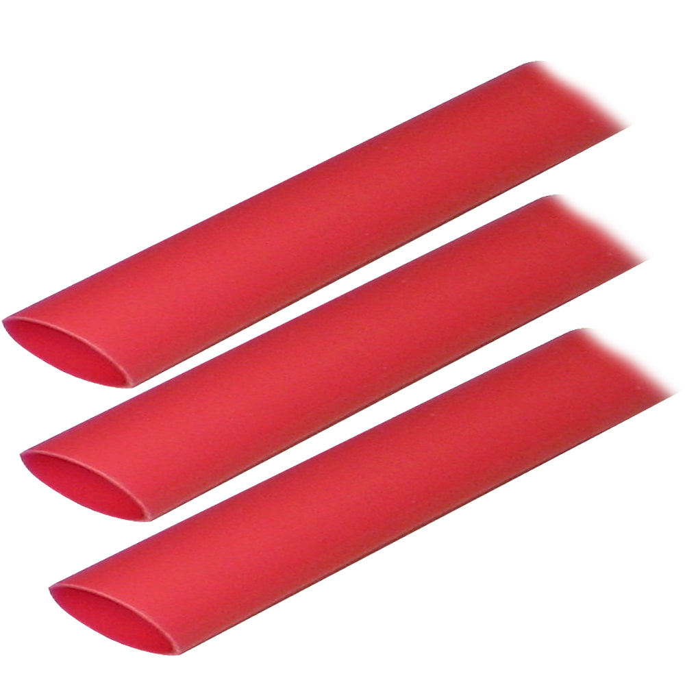 Ancor 306603 Red Heat Shrink Tubing 3/4" x 3" - Adhesive Lined 3-Pack Image 1