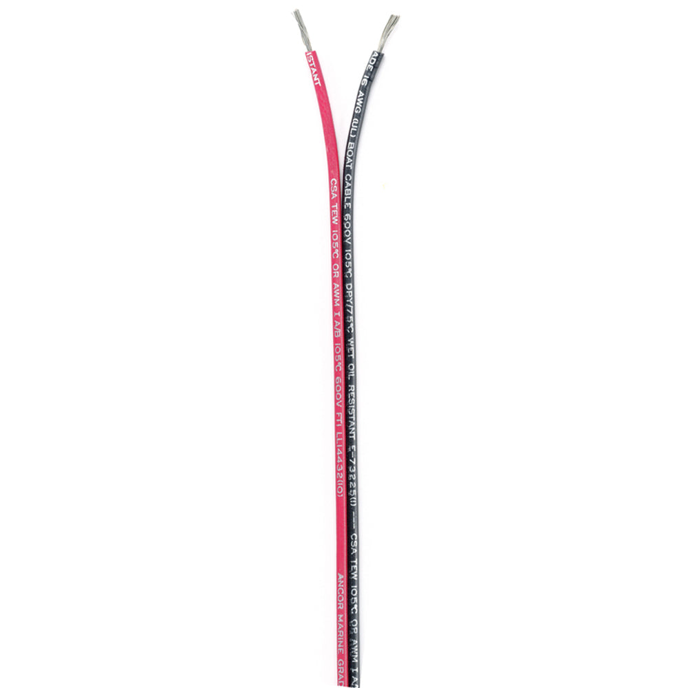 Ancor 153150 Ribbon Bonded Cable 16/2 Awg Red/Black Flat 500' Image 1