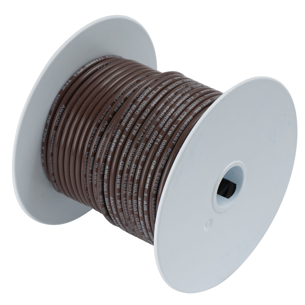 Ancor 184203 Brown 14 AWG Tinned Copper Wire - 15" Image 1