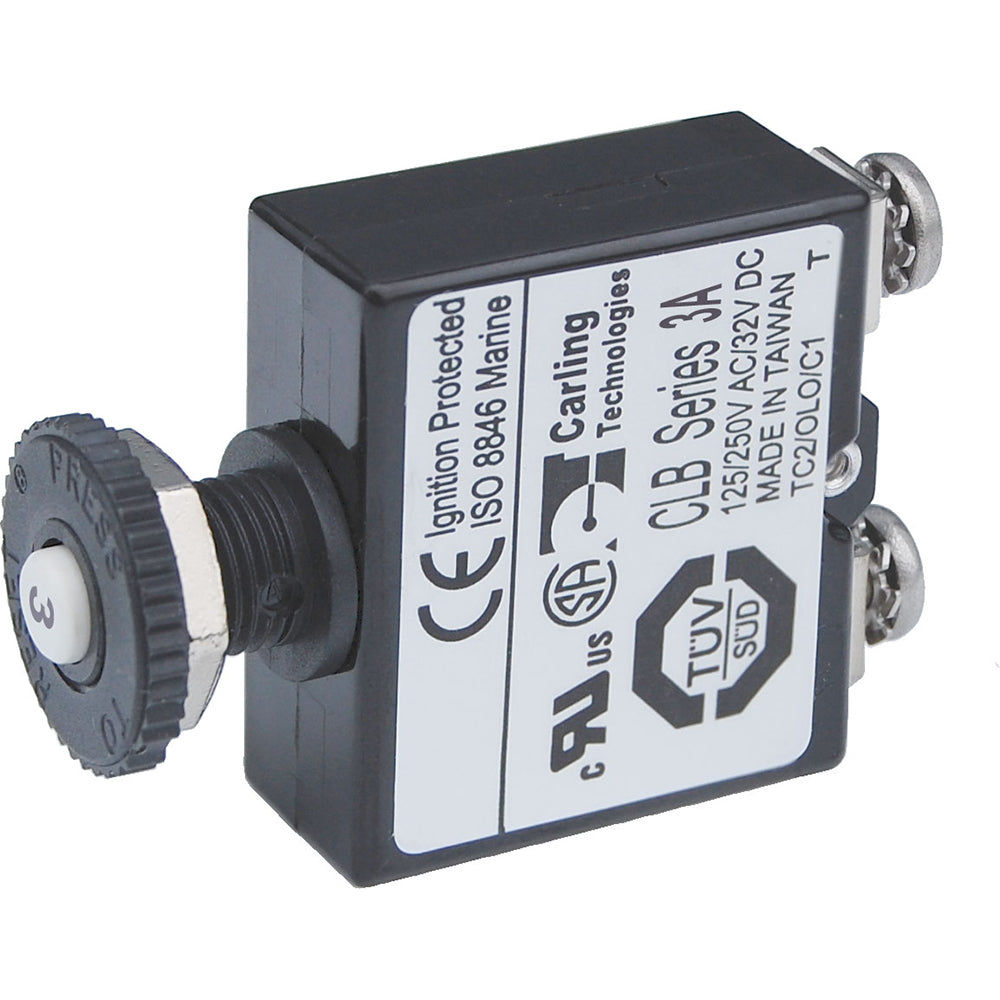 Blue Sea Systems 2129 Push Button Reset Only Screw Terminal Circuit Breaker 3 Image 1