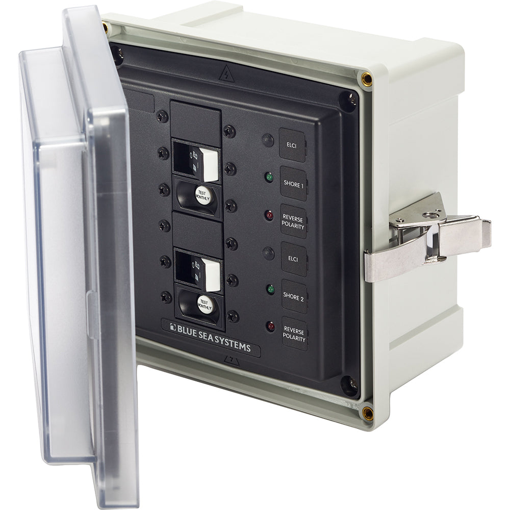 Blue Sea Systems 3117-Bss Panel Enclosure Dual 120V Ac 30A Elci Main Surface Image 1