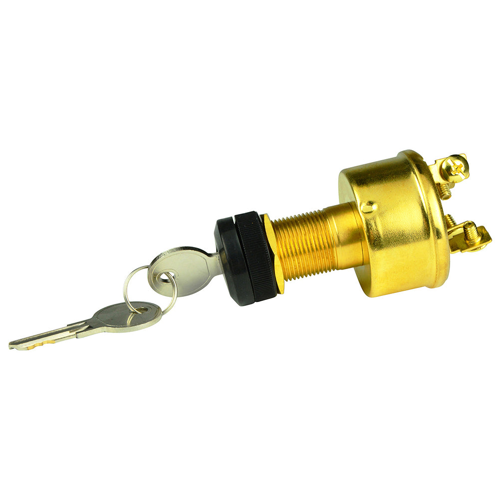 BEP Marine 1001609 Brass Ignition Switch - 4-Position Accessory/Off/Ignition/Start Image 1