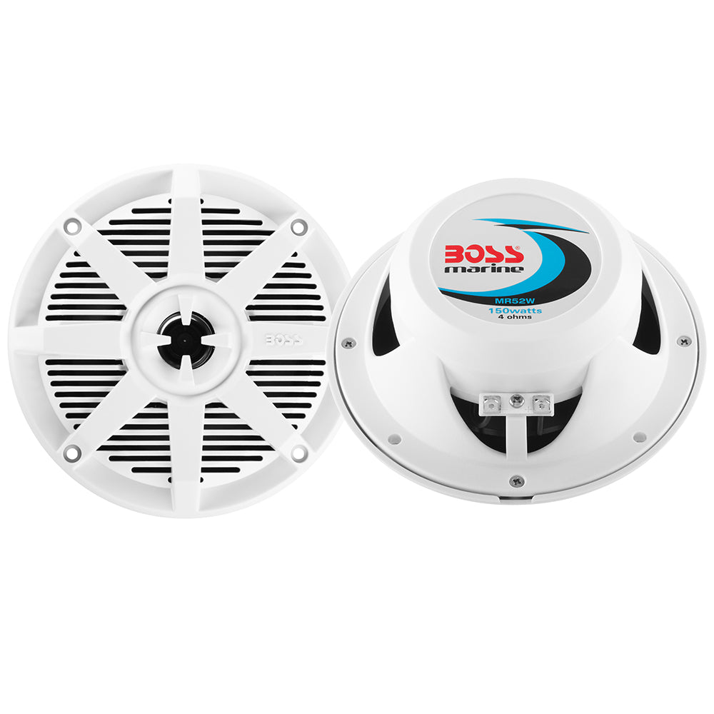 Boss Audio Mr52W 5.25" 2-Way Coaxial Marine Speaker 150W White Image 1