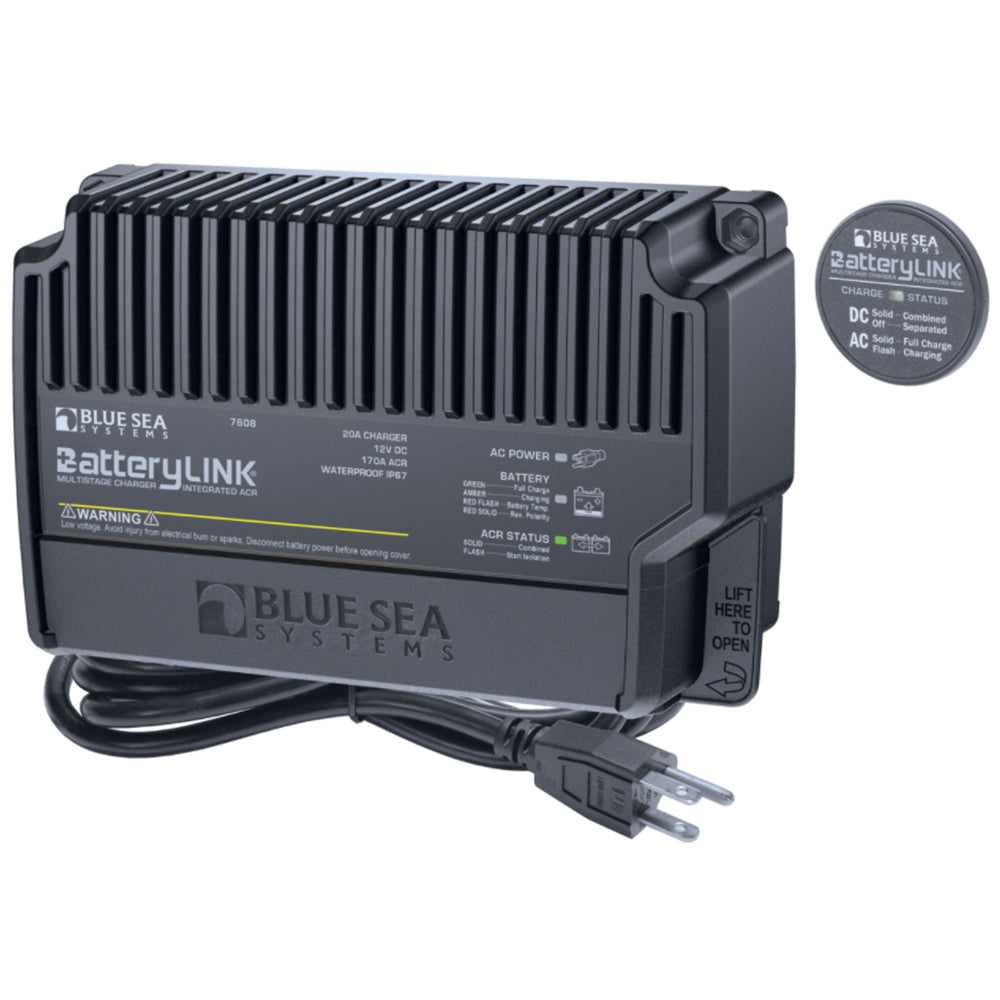 Blue Sea Systems 7608-Bss Batterylink Charger 12V Output 120/230V Input 20Amp 2 Image 1