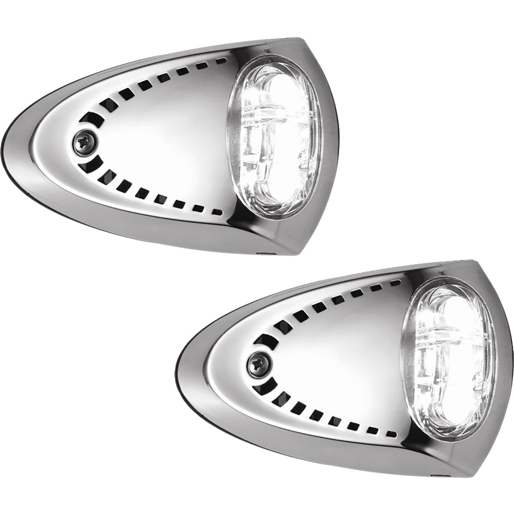 Attwood Marine 6522Ss7 Led Docking Lights Stainless Steel White Pair Image 1